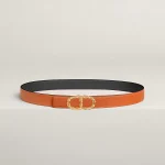 Maillon Torsade belt buckle & Reversible leather strap 24 mm - Image 2
